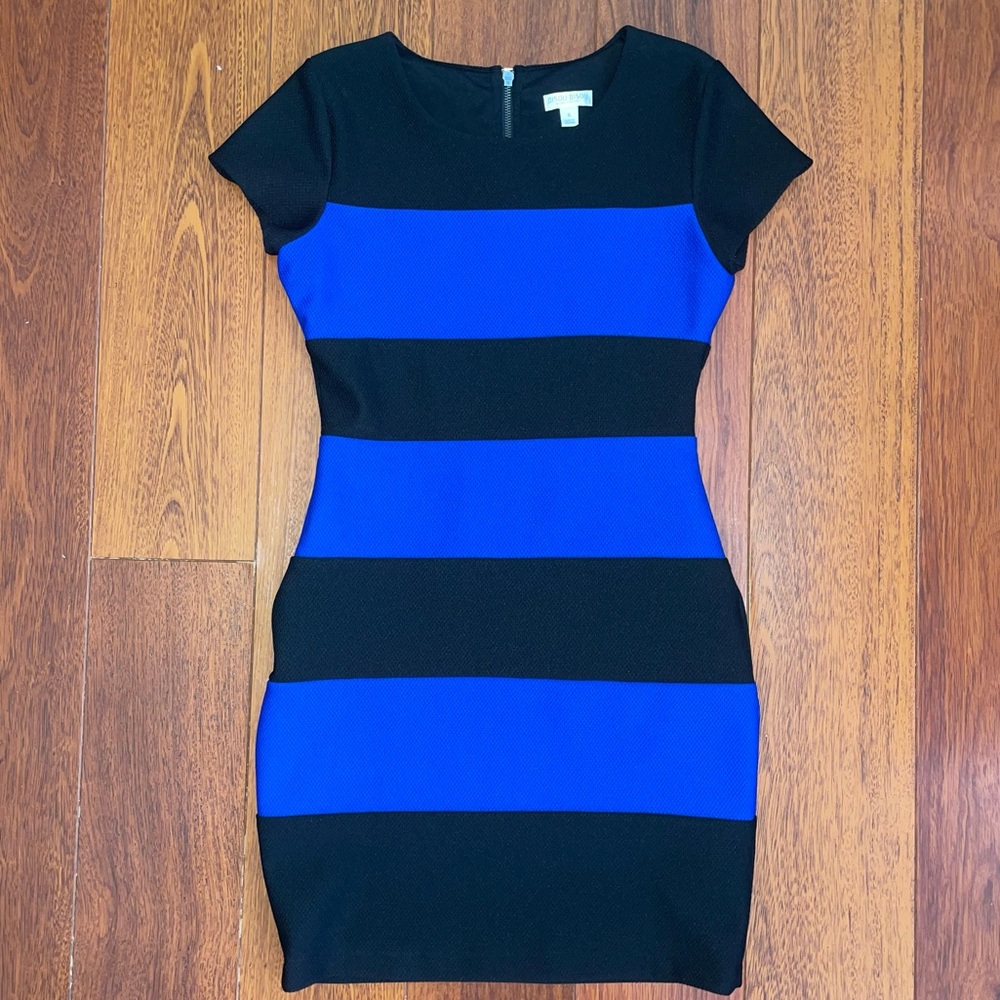 Black and Blue Mini Dress.